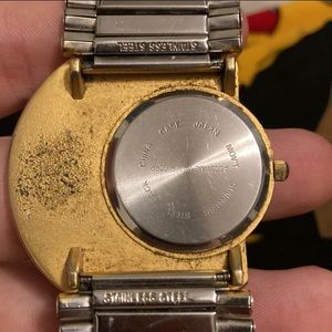 VINTAGE VIVANI ART DECO DESIGN WATCH LARGE CASE TWO TONE QUARTZ  -  BBA28